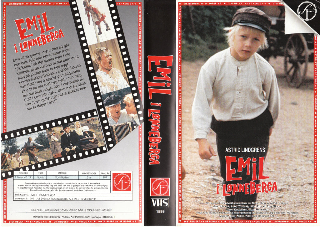 Download / Stream: Astrid Lindgren. 1971. Emil I Lønneberga. Vhs Big Box. Norwegian Subtitles.