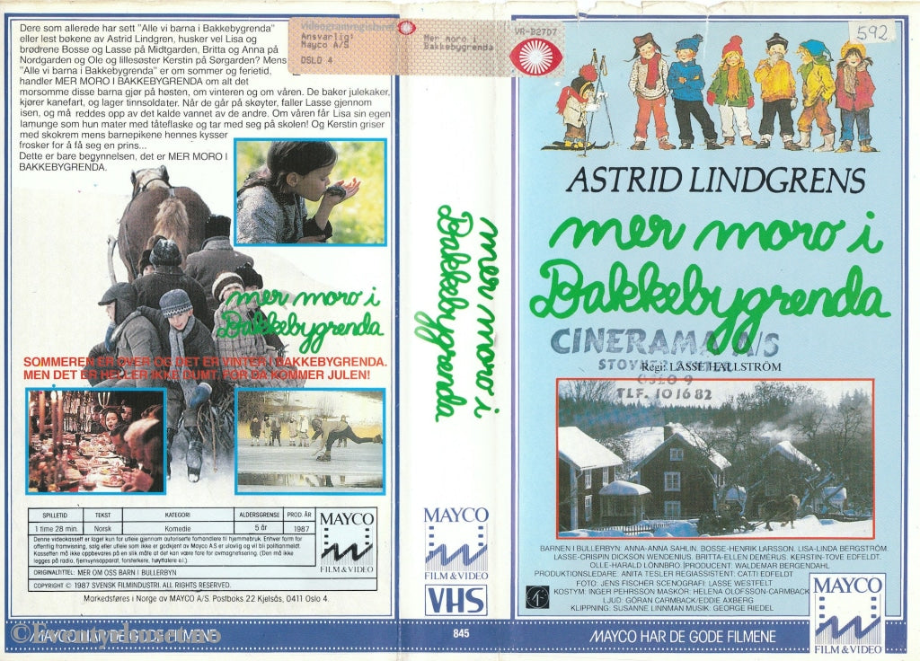 Download / Stream: Astrid Lindgren. Mer Moro I Bakkebygrenda. 1987. Vhs Big Box. Norwegian