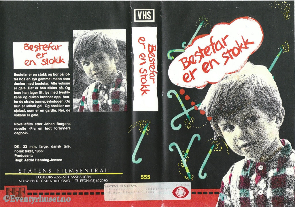 Download / Stream: Bestefar er en stokk. 1966. VHS Big Box. Norwegian – Eventyrhuset