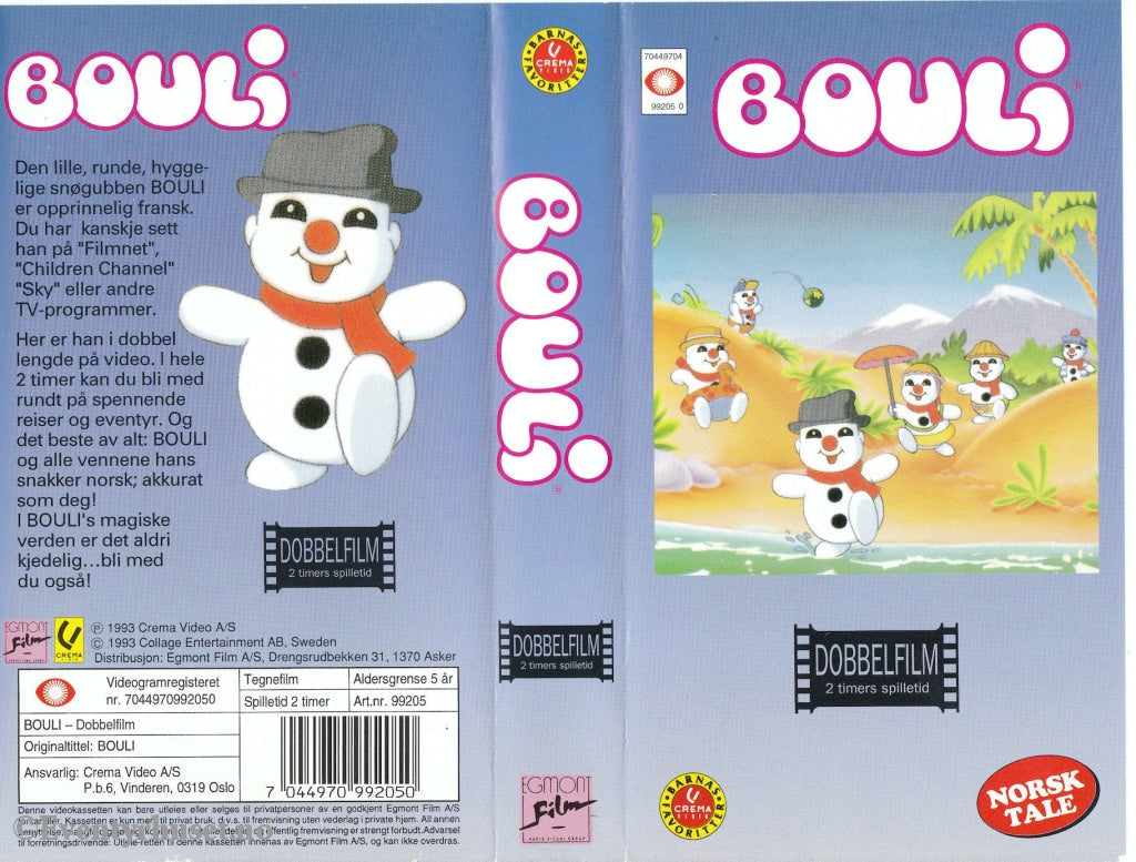 Download / Stream: Bouli. 1993. Vhs. Norwegian Dubbing. Vhs