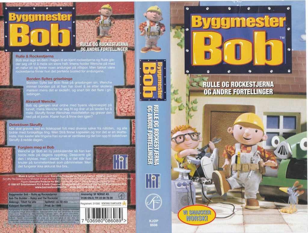 Download / Stream: Byggmester Bob. Rulle Og Rockestjerna Andre Fortellinger. Vhs. Norwegian