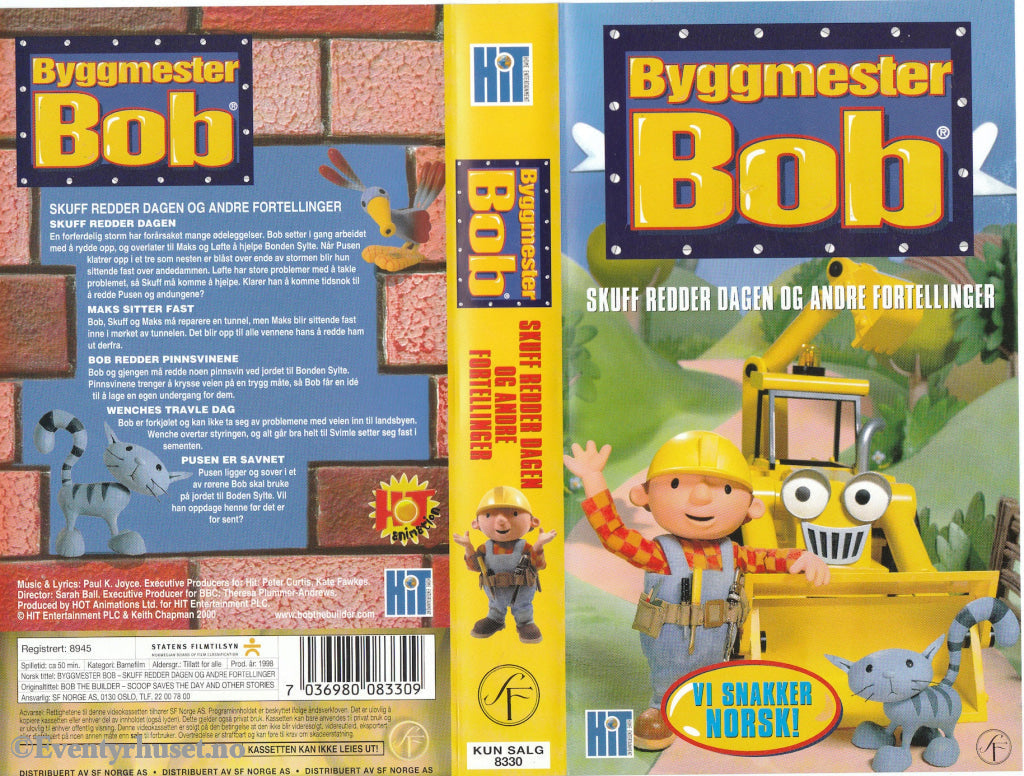 Download / Stream: Byggmester Bob. Skruff Redder Dagen Og Andre Fortellinger. Vhs. Norwegian