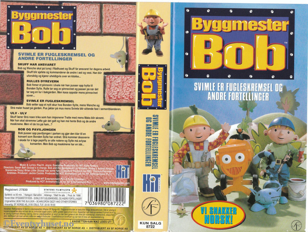 Download / Stream: Byggmester Bob. Svimle Er Fugleskremsel Og Andre Fortellinger. Vhs. Norwegian
