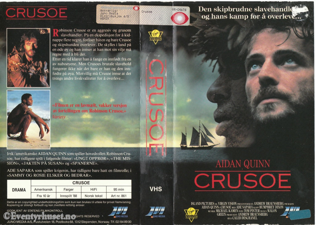 Download / Stream: Crusoe. 1988. Vhs Big Box. Norwegian Subtitles.