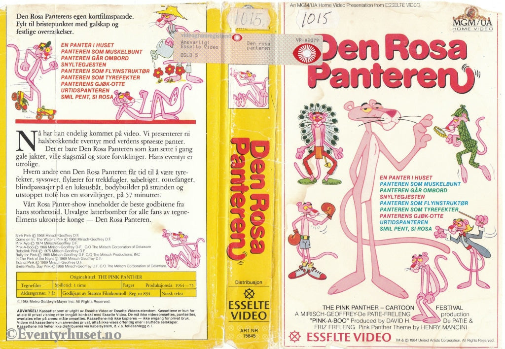 Download / Stream: Den Rosa Panteren (The Pink Panther). 1964-75. Vhs Big Box. Norwegian Subitles.