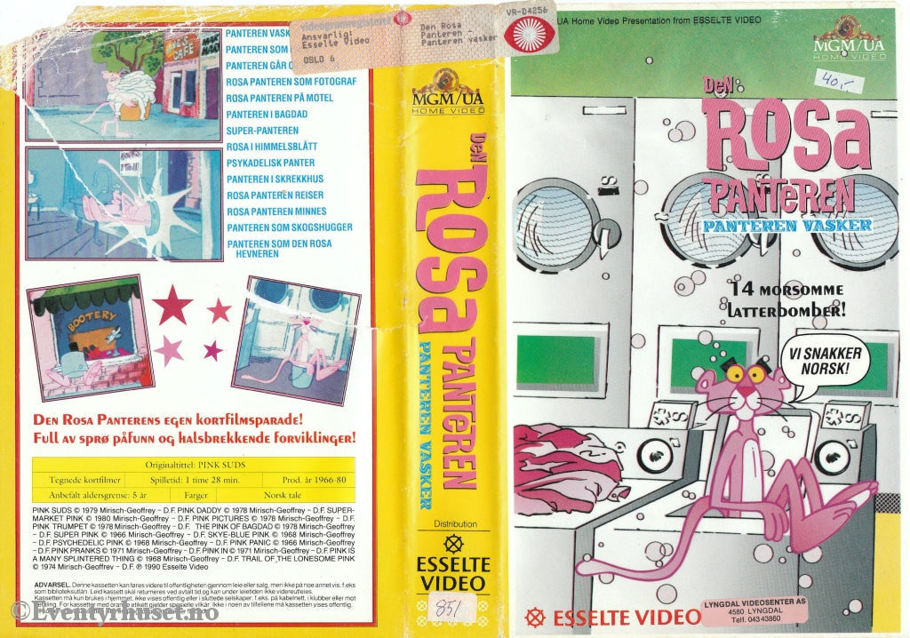 Download / Stream: Den Rosa Panteren Vasker (Pink Panther Suds). 1966-80. Vhs Big Box. Norwegian