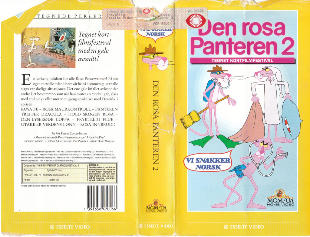 Download / Stream: Den rosa panteren. Vol. 2. VHS SB. Norwegian dubbing. VHS