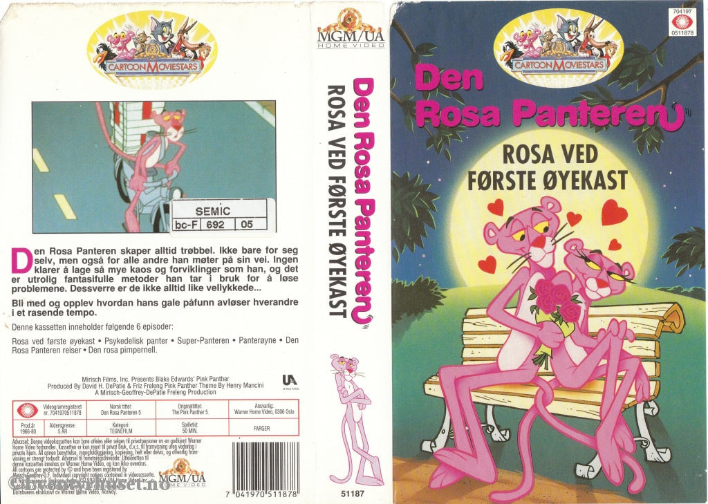 Download / Stream: Den Rosa Panteren. Vol. 5. Ved Første Øyekast. 1965-75. Vhs. Norwegian