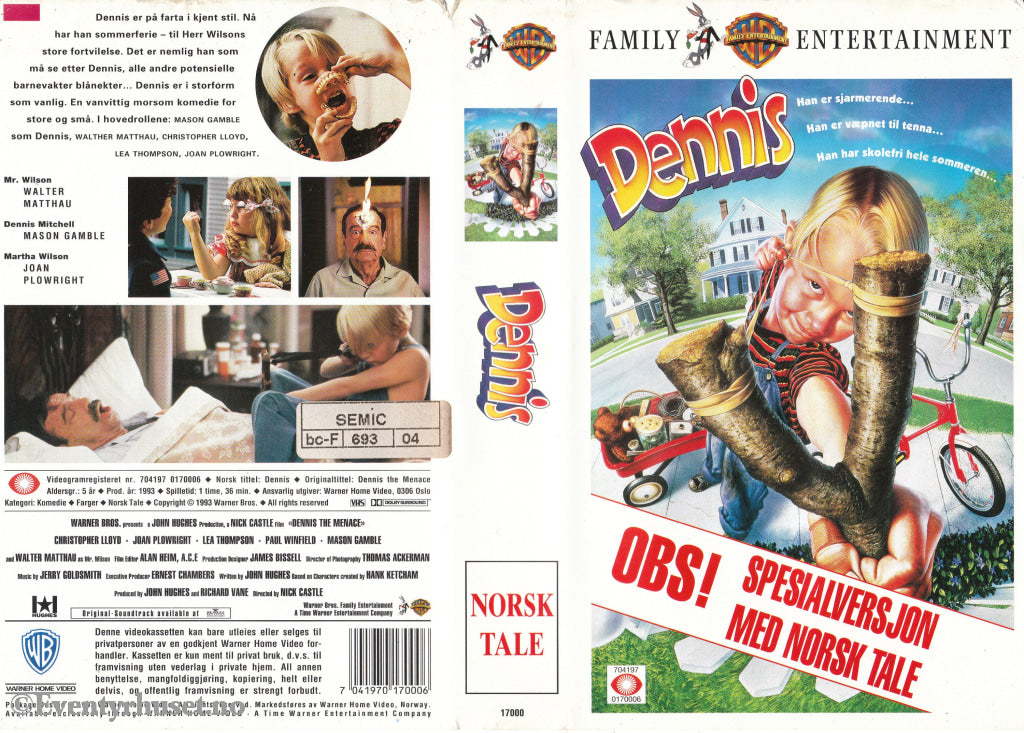 Download / Stream: Dennis spillefilm Spesialversjon. 1993. VHS SB. Norwegian subtitles. VHS