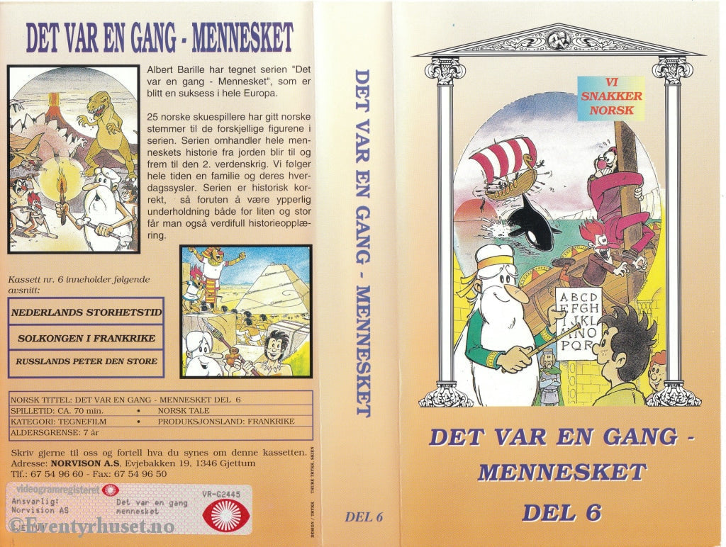 Download / Stream: Det Var En Gang Et Menneske. Vol. 6. Vhs. Norwegian Dubbing. Vhs