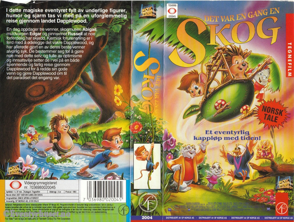 Download / Stream: Det Var En Gang Skog. 1993. Vhs. Norwegian Dubbing. Vhs