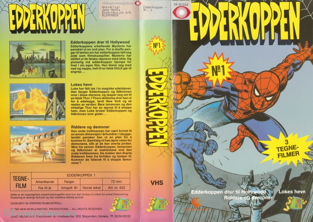 Download / Stream: Edderkoppen. Vol. 1. 1981. Vhs Big Box. Norwegian Subtitles.