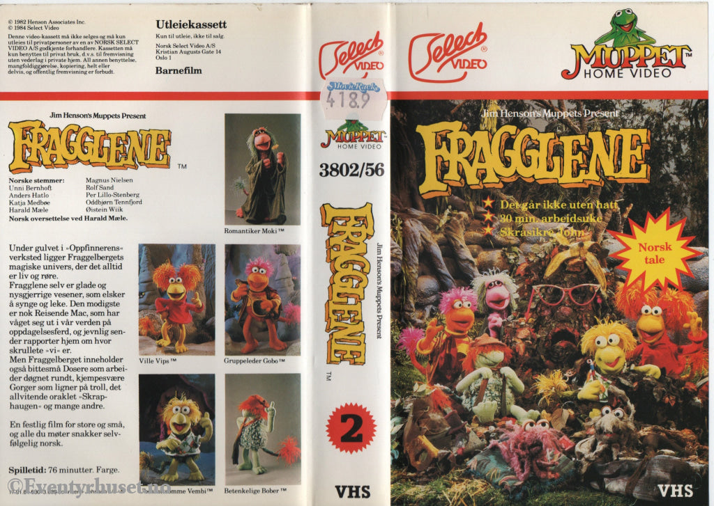 Download / Stream: Fragglene. Vol 2. 1982/84. VHS. Norwegian dubbing. VHS