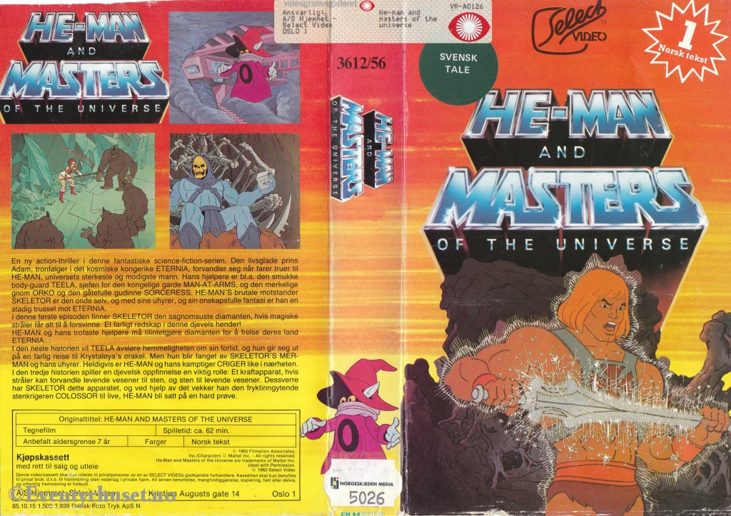 Download / Stream: He-Man And Masters Of The Universe. Vol. 1. Vhs Big Box. Norwegian Text. Stream
