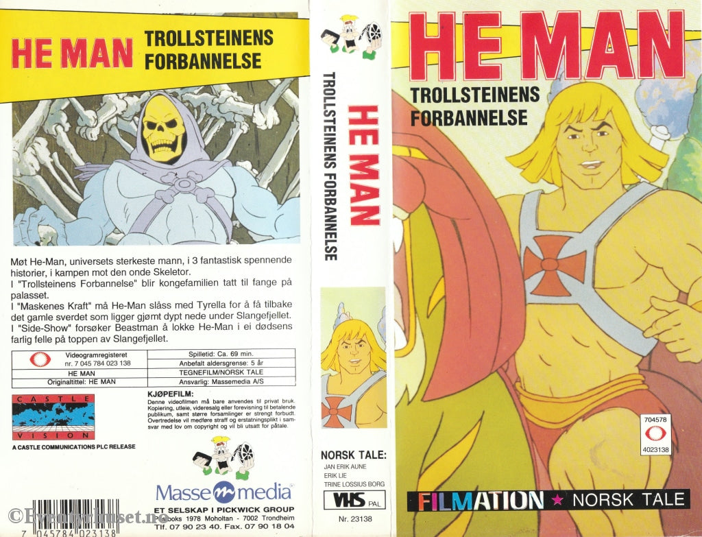 Download / Stream: He-Man And The Masters Of Universe. Trollsteinens Forbannelse. Vhs. Norwegian