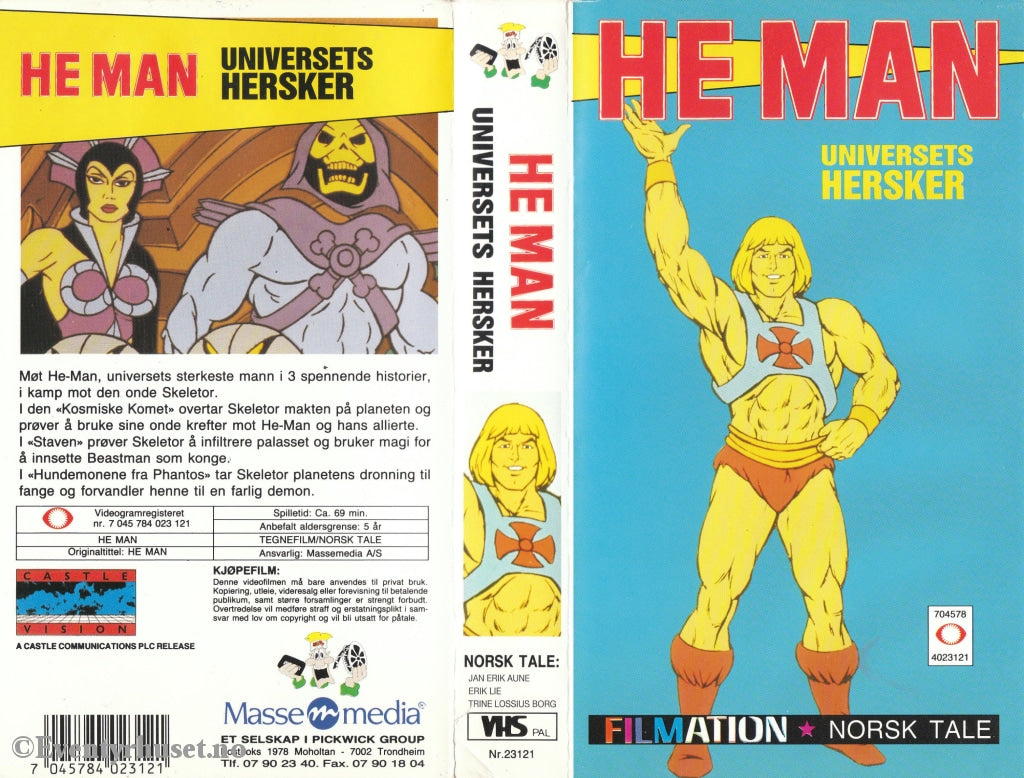 Download / Stream: He-Man And The Masters Of Universe. Universets Hersker. Vhs. Norwegian Dubbing.