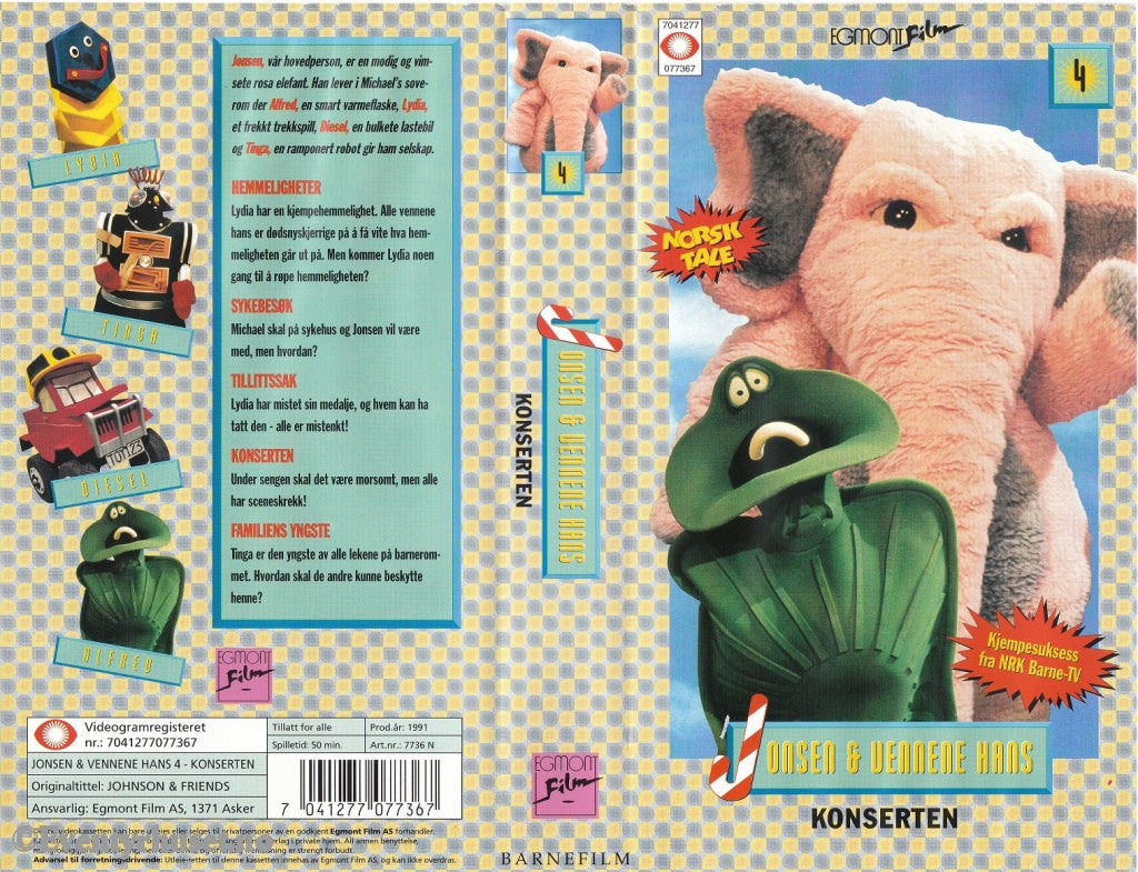 Download / Stream: Jonsen Og Vennene Hans. Vol. 4. Konserten (Johnson & Friends). 1993. Vhs.