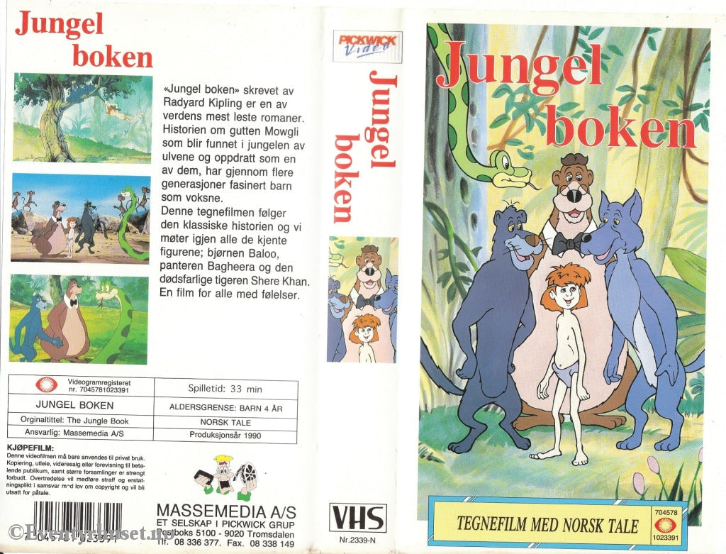 Download / Stream: Jungelboken. 1990. Vhs. Norwegian Dubbing. Vhs