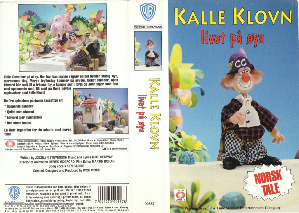 Download / Stream: Kalle Klovn - Livet På Øya (Charlie Chalk 2). 1989 Vhs. Norwegian Dubbing. Stream