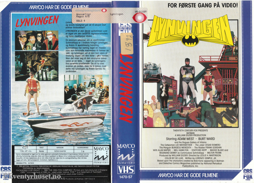 Download / Stream: Lynvingen. 1966/88. Vhs Big Box. Norwegian Subtitles.