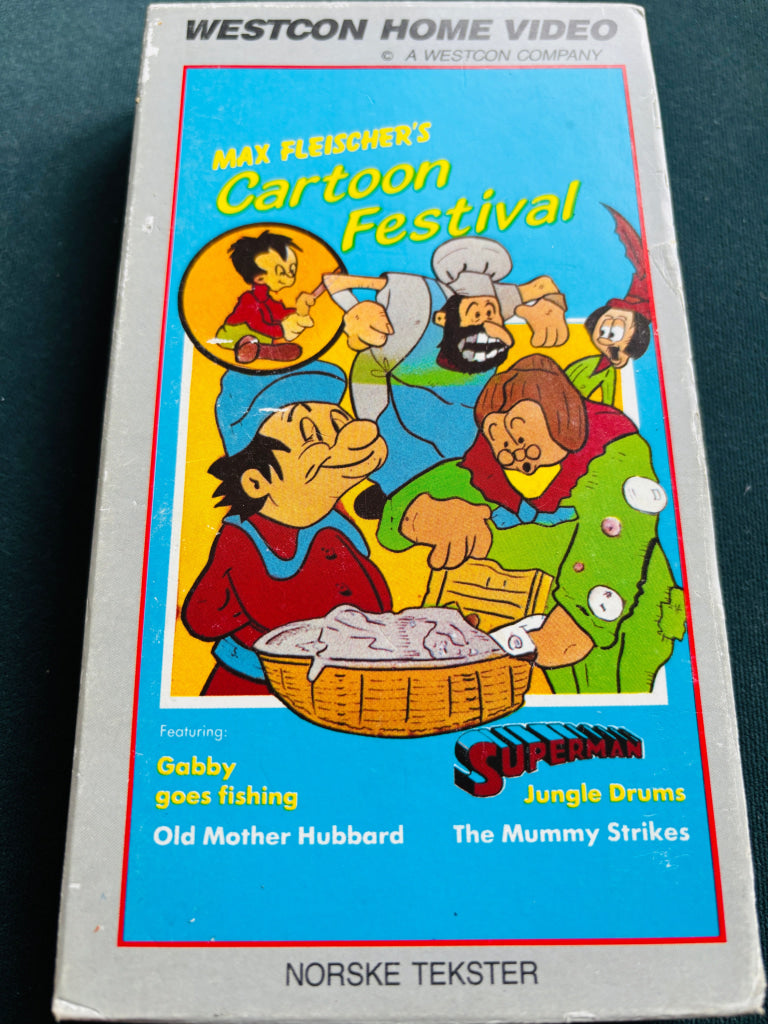 Download / Stream: Max Fleischer’s Cartoon Festival. Vol. 2. VHS slipcase. Norwegian subtitles. VHS