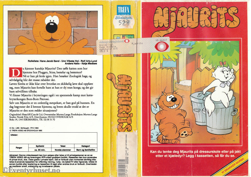 Download / Stream: Mjaurits (Heatcliff). 1984/85. Vhs Big Box. Norwegian Dubbing.