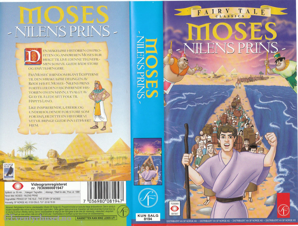 Download / Stream: Moses - Nilens Prins. Vhs. Norwegian Dubbing. Vhs