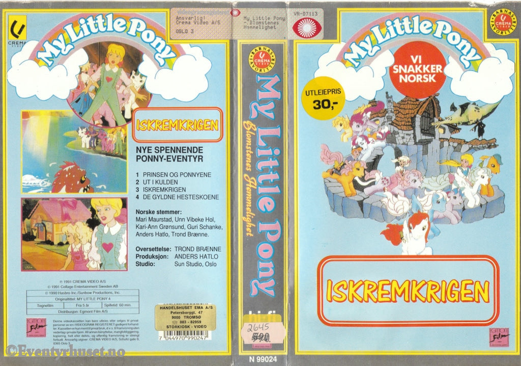 Download / Stream: My Little Pony - Iskremkrigen. Vhs Big Box. Norwegian. Stream