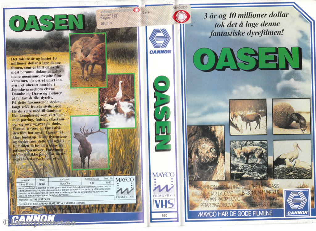 Download / Stream: Oasen. 1985. Vhs Big Box. Norwegian Subtitles.