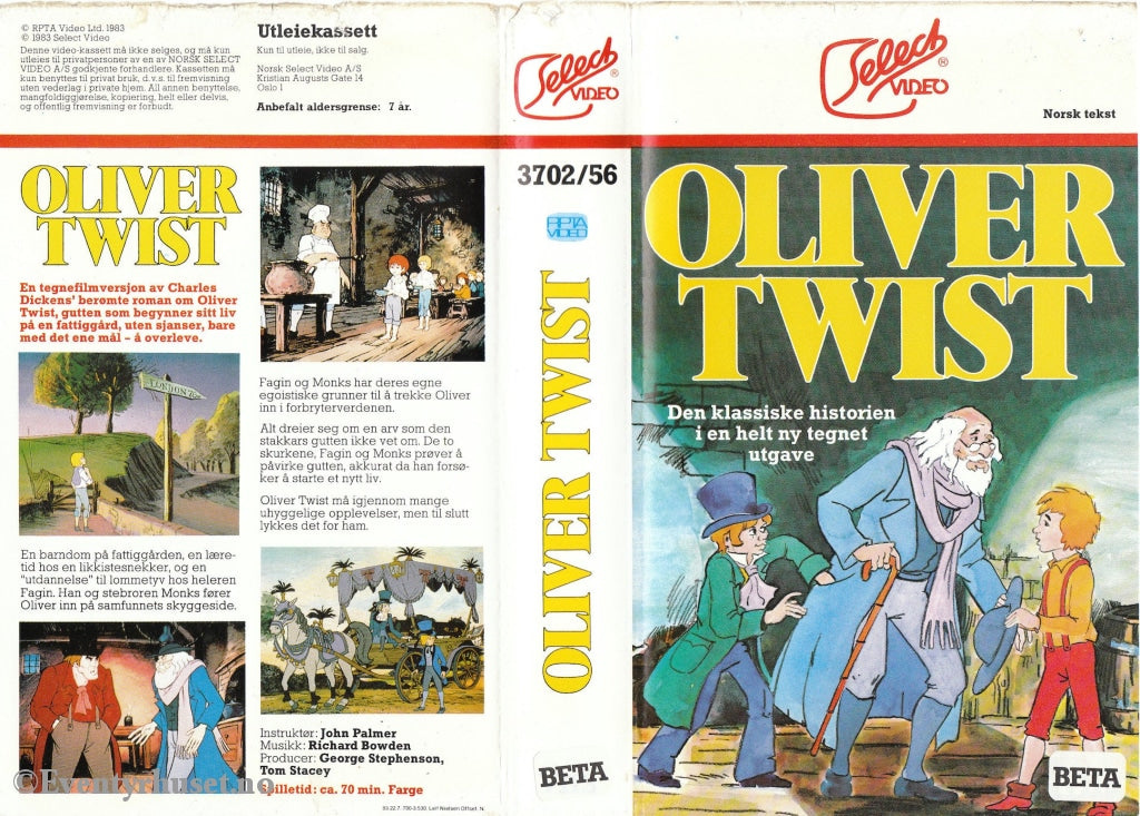 Download / Stream: Oliver Twist. 1983. Vhs. Norwegian Subtitles. Stream Vhs