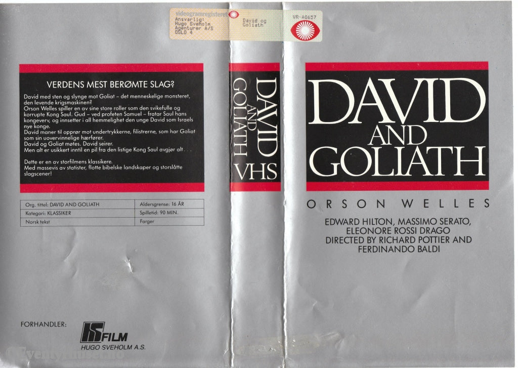 Download / Stream: Orson Welles - David & Goliath. Vhs Big Box. Norwegian Subtitles.