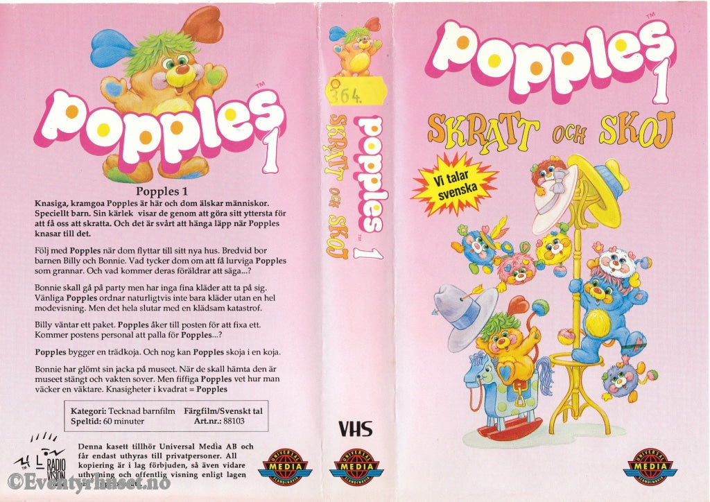 Download / Stream: Popples. Vol. 1. Vhs Big Box. Swedish Dubbing.