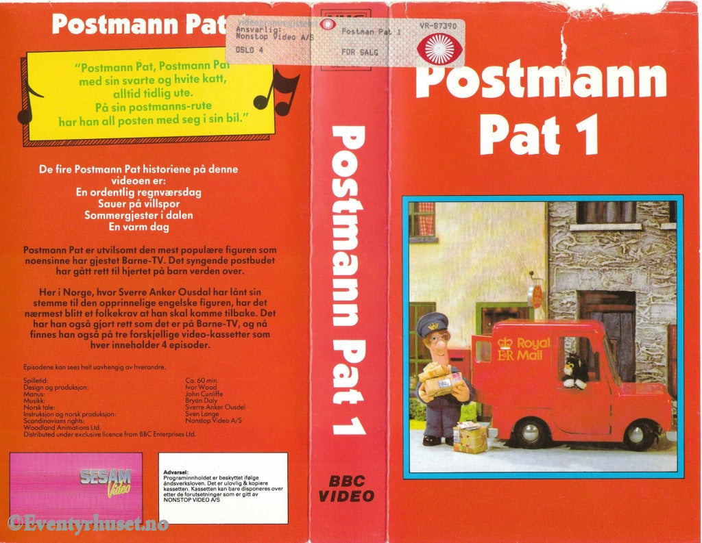 Download / Stream: Postmann Pat Vol. 1. Vhs. Norwegian Dubbing. Stream Vhs