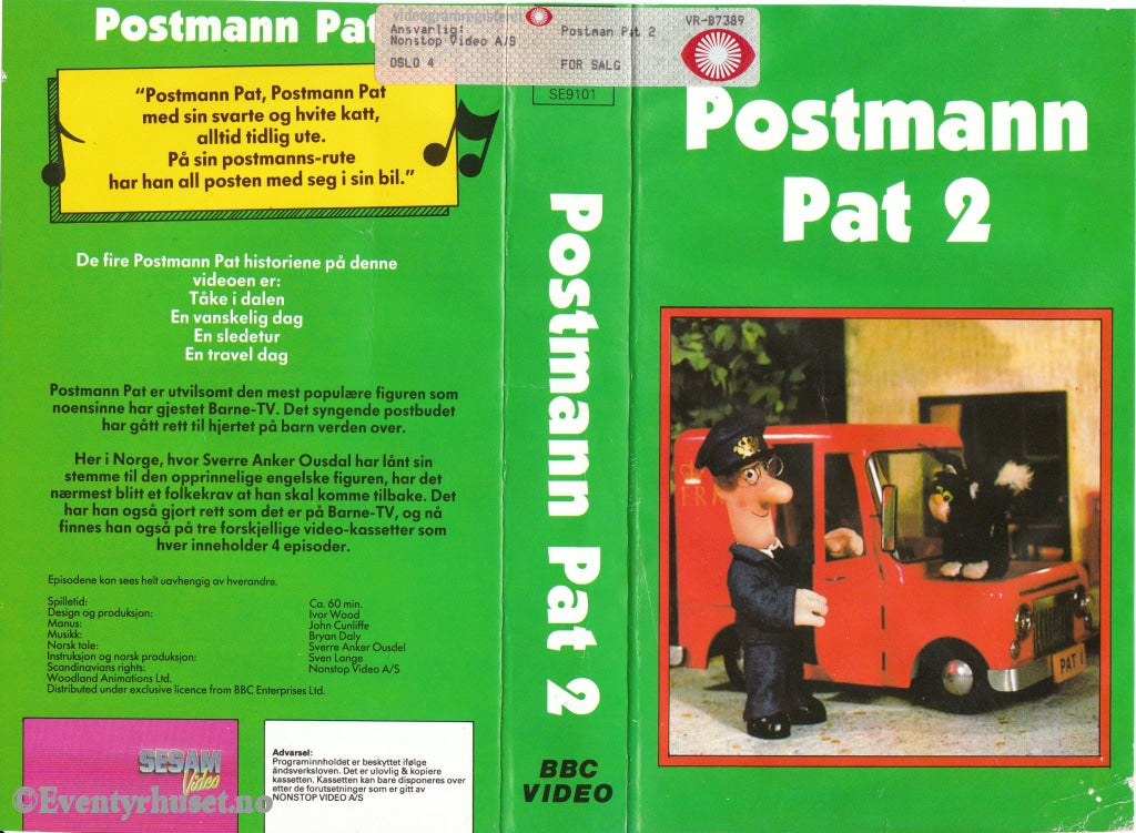 Download / Stream: Postmann Pat Vol. 2. Vhs. Norwegian Dubbing. Stream Vhs