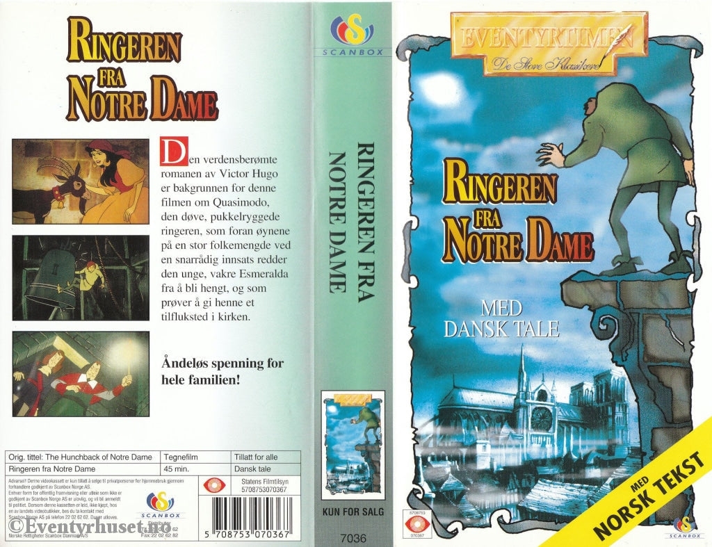 Download / Stream: Ringeren Fra Notre Dame. Vhs. Norwegian Subtitles. Vhs