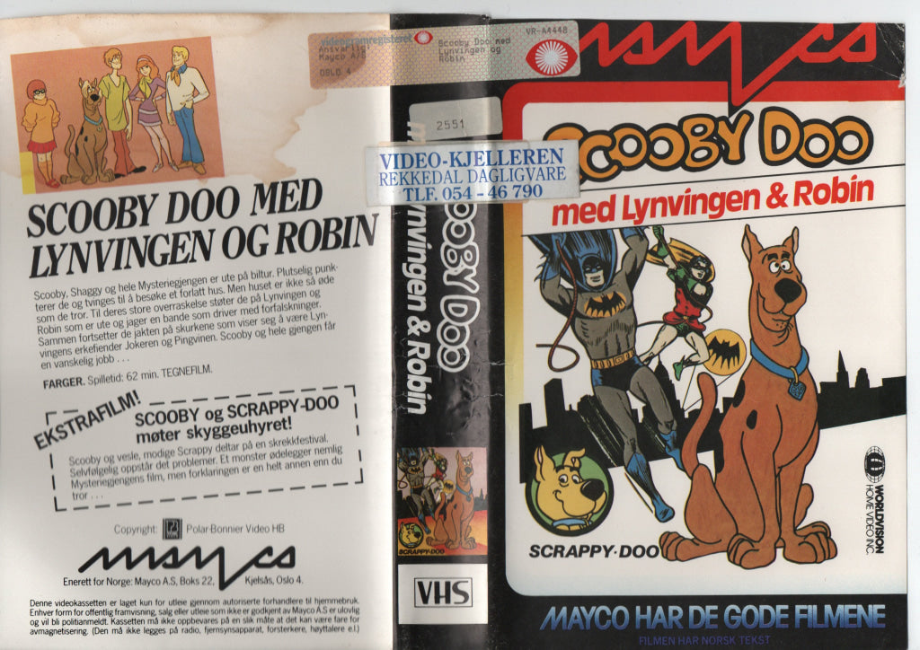 Download / Stream: Scooby Doo med Lynvingen & Robin. VHS Big Box. Norwegian subtitles. VHS