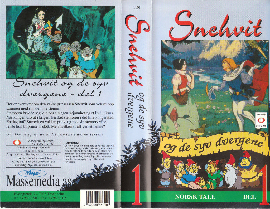 Download / Stream: Snehvit. Vol. 1. 1991. VHS SB. Norwegian dubbing. VHS