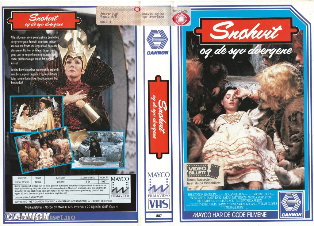 Download / Stream: Snøhvit Og De Syv Dvergene. 1987. Vhs Big Box. Norwegian Subtitles.