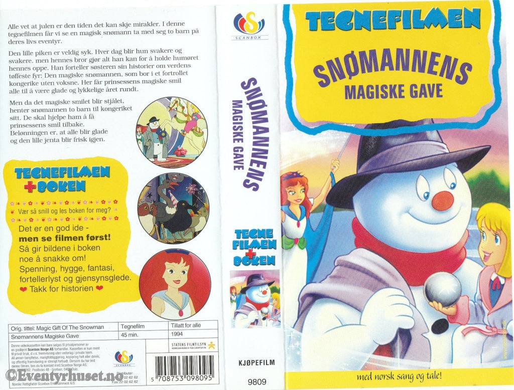 Download / Stream: Snømannens Magiske Gave. 1994. Vhs. Norwegian Dubbing. Vhs