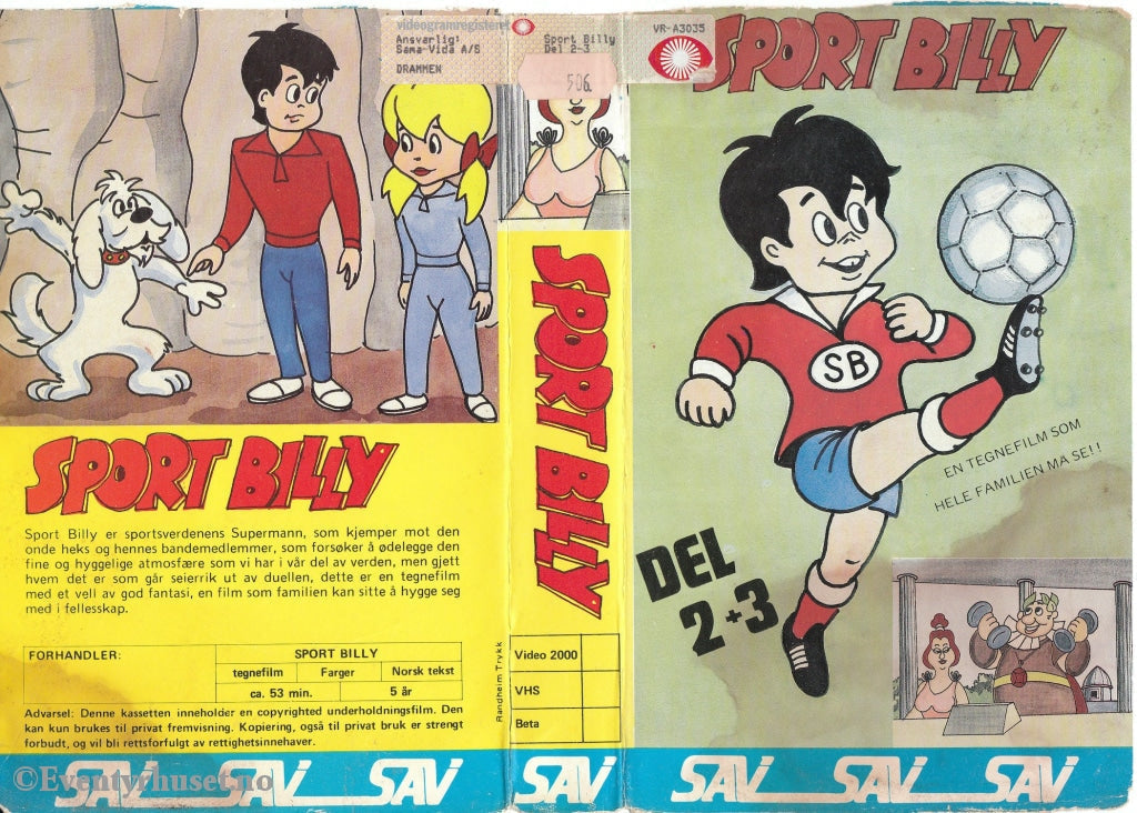 Download / Stream: Sport Billy. Vol. 2 & 3. Vhs Big Box. Norwegian Subtitles.