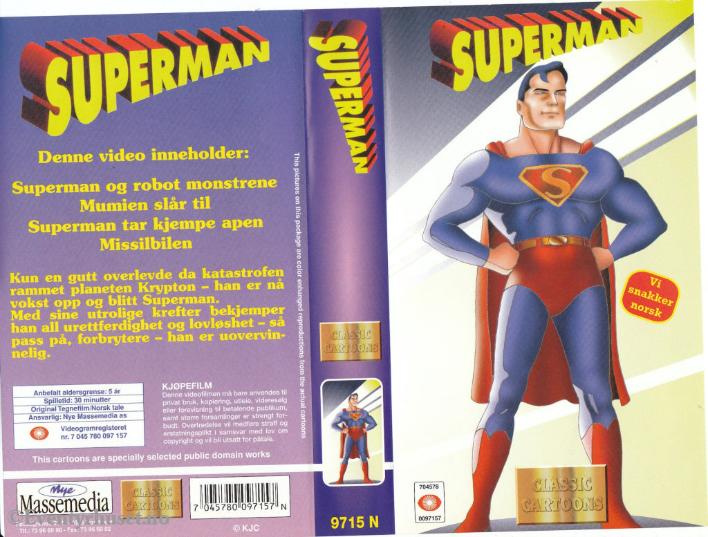 Download / Stream: Superman. Vhs. Norwegian Dubbing. Vhs