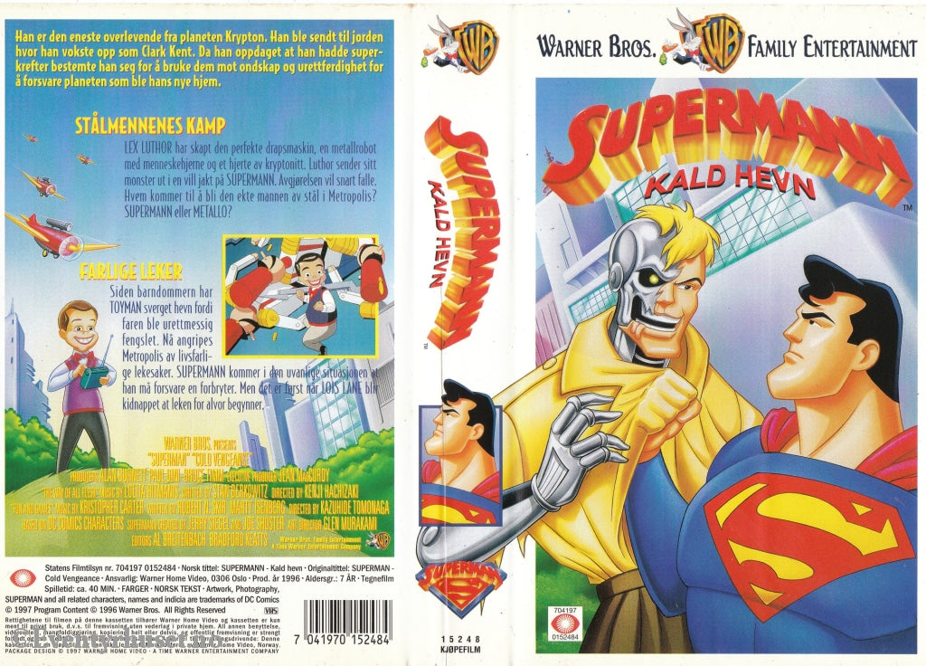 Download / Stream: Supermann - Kald Hevn. 1996. Vhs. Norwegian Subtitles. Vhs