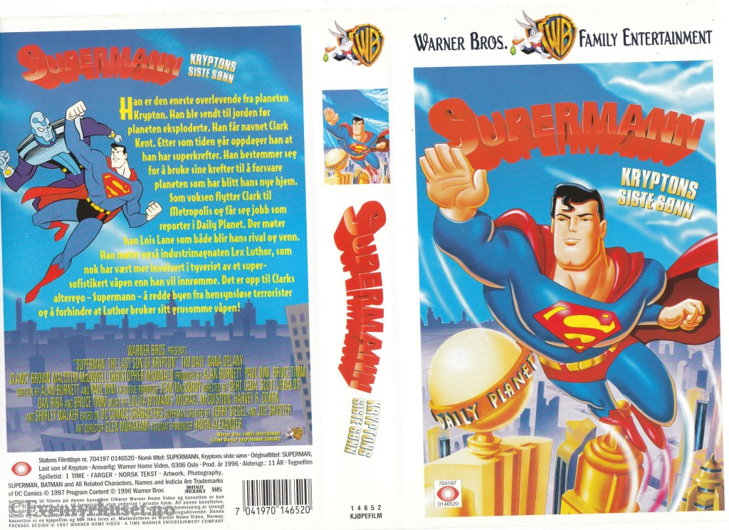 Download / Stream: Supermann - Kryptons Siste Sønn. 1996. Vhs. Norwegian Subtitles. Vhs