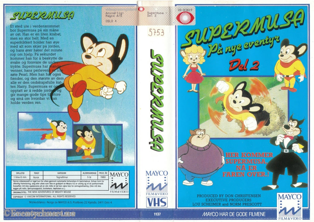 Download / Stream: Supermusa På Nye Eventyr. Vol. 2. 1980. Vhs Big Box. Norwegian Subtitles. Stream