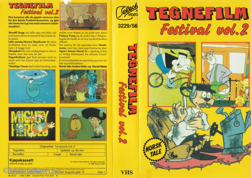 Download / Stream: Tegnefilmfestival. Vol. 2 (Terrytoons 2.). 1985. Vhs Big Box. Norwegian Dubbing.