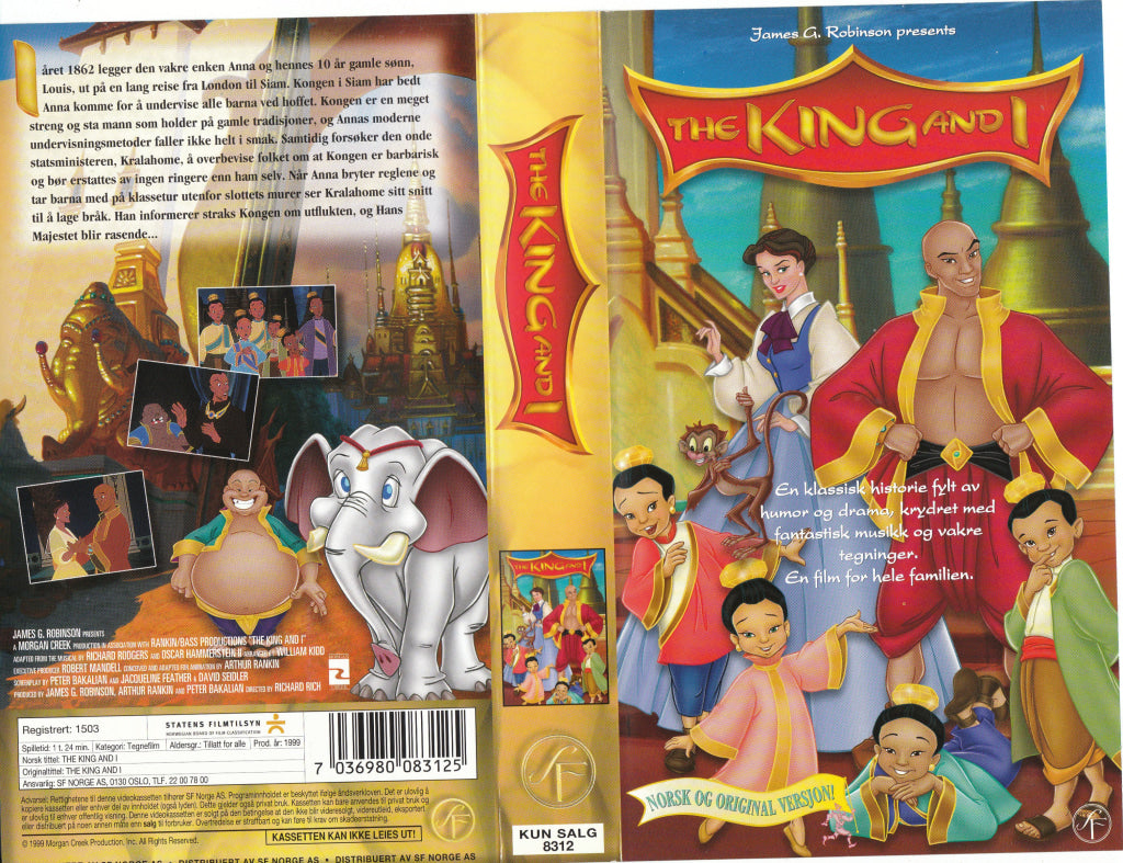 Download / Stream: The King And I. 1999. Vhs. Norwegian Dubbing Original Version. Vhs