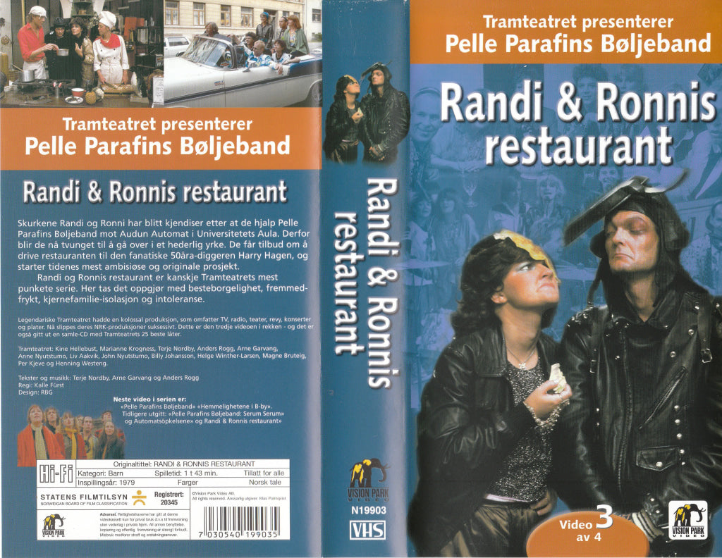 Download / Stream: Tramteateret. Vol. 3. Randi & Ronnis restaurant. 1979. VHS SB. Norwegian. VHS
