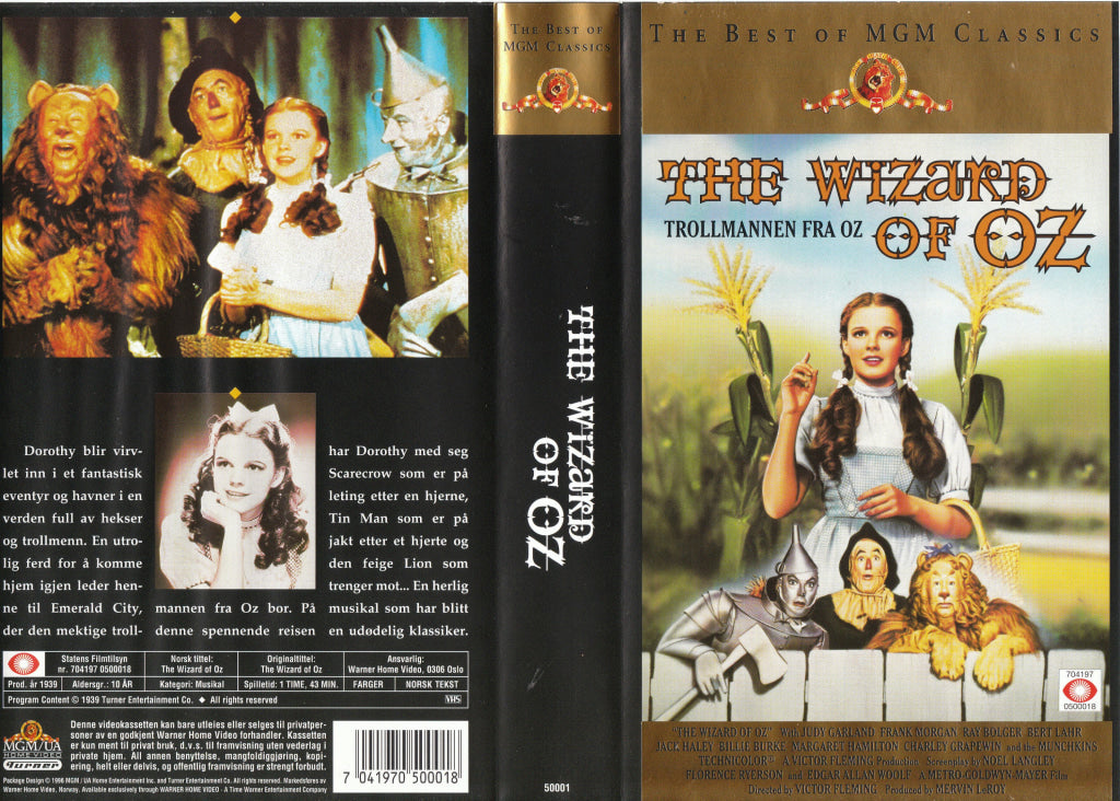 Download / Stream: Trollmannen fra Oz. 1939. VHS SB. Norwegian subtitles. VHS