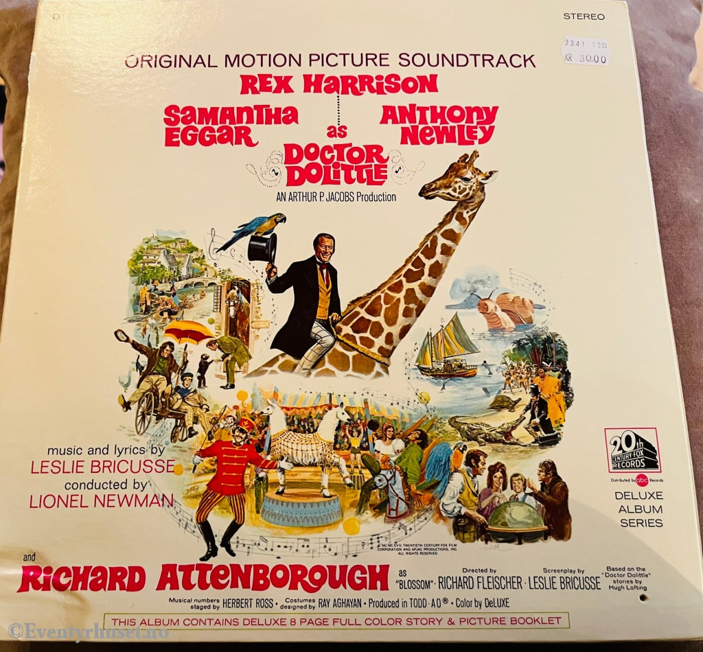 Dr. Dolittle. 1967. The Original Soundtrack Fra Filmen. Lp. Lp Plate