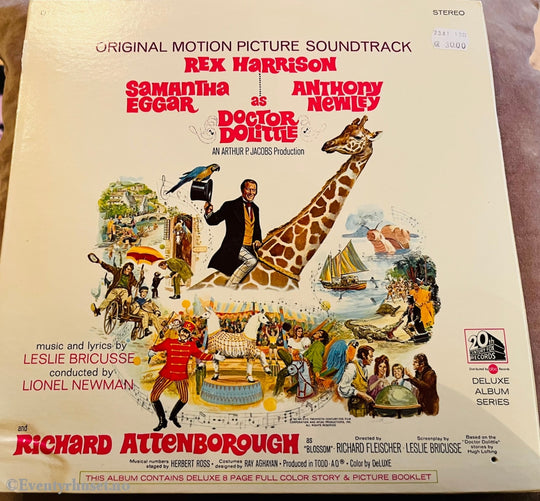 Dr. Dolittle. 1967. The Original Soundtrack Fra Filmen. Lp. Lp Plate